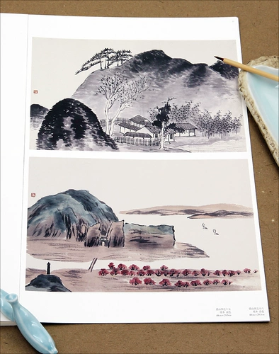 Ци Байси Шаншуй Глава (2) 2 Классическая картина Копия Тамплиер Ма Куни Плачки Анхуи издательство издательство китайская картина ландшафтная картина