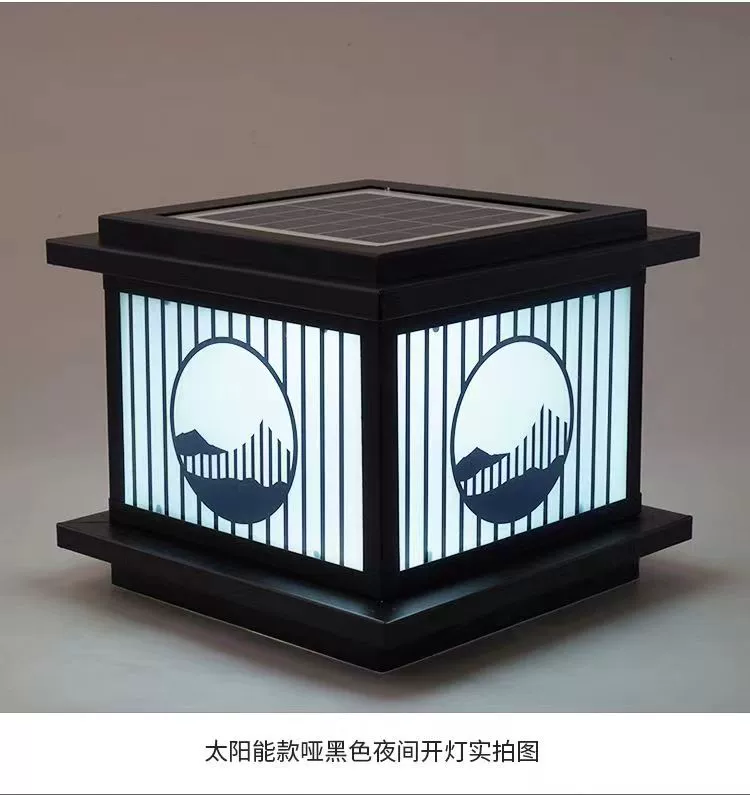 đèn pin xml t6 Đèn năng lượng mặt trời ngoài trời sang trọng đèn sân vườn nhà đèn cổng biệt thự ngoài trời cột đèn tường chống thấm nước đèn điện den pin xiaomi