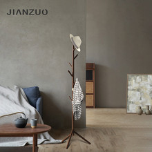 简作落地衣帽架卧室挂衣架收纳置物架立式