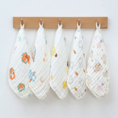 萌森鸭婴儿纯棉纱布口水巾