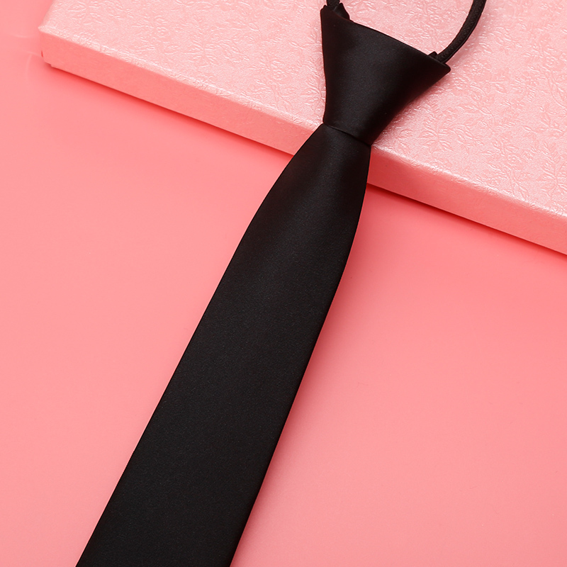 Black Tie for Women, Decorative Design, Knot-Free, Women's Shirt, British Style Small Tie, Jk Uniform, Student College Style Black Tie for Women, Decorative Design, Knot-Free, Women's Shirt, British Style Small Tie, Jk Uniform, Student College Style
