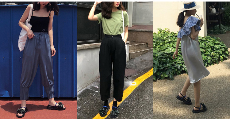 Giày sandal lưới đỏ 2018 mới dành cho nữ mùa hè đế bằng hoang dã đế dày Hàn Quốc đế dày sang trọng dép nữ đẹp