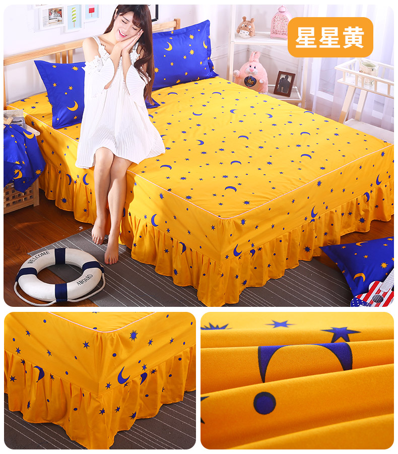 Tháng Man Simmons Bedspread Bed Dress Bed Đặt mảnh duy nhất Hàn Quốc công chúa Bed Sheet Sheets 笠 1.8 1,5 2,0 m