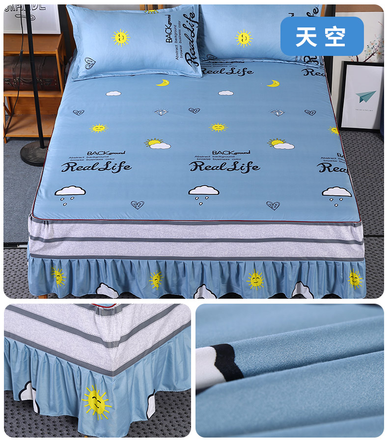 Tháng Man Simmons Bedspread Bed Dress Bed Đặt mảnh duy nhất Hàn Quốc công chúa Bed Sheet Sheets 笠 1.8 1,5 2,0 m