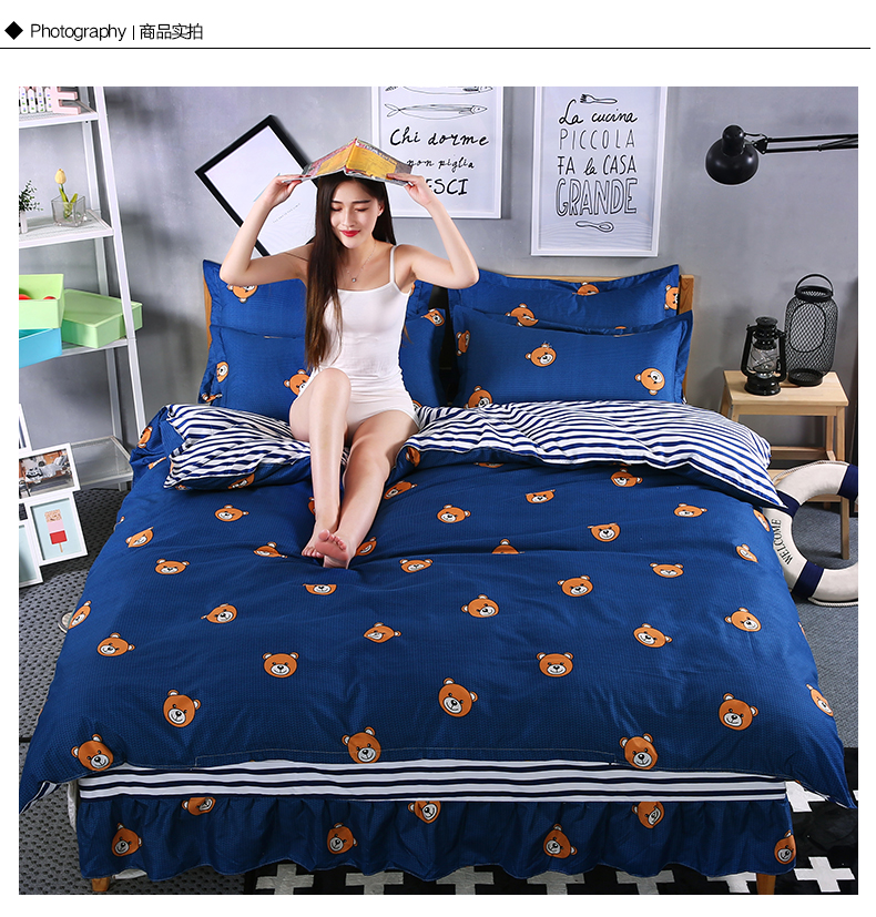 Moonman quilt cover đơn 150 120 200 ký túc xá đại học với 1.5 1.8 2 m m mui xe đôi