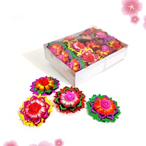 60 Chaoshan Zhongqiu Supplies handmade paper Flowers Blue Flower Tartare handmade plastic floral fig.