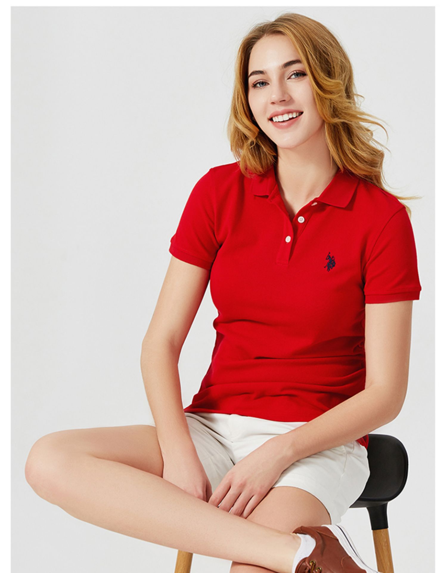 美国马球协会 女士 100%新疆长绒棉POLO衫  双珠地结构 图11
