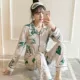 Pyjama nữ quần áo bầu mùa xuân thu đông cho bà bầu, dài tay hàn quốc học sinh hàn quốc nữ dễ thương đồ bộ đồ mặc nhà - Cha mẹ và con