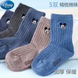 Дисней, детские демисезонные трикотажные носки для мальчиков для раннего возраста для школьников, средней длины