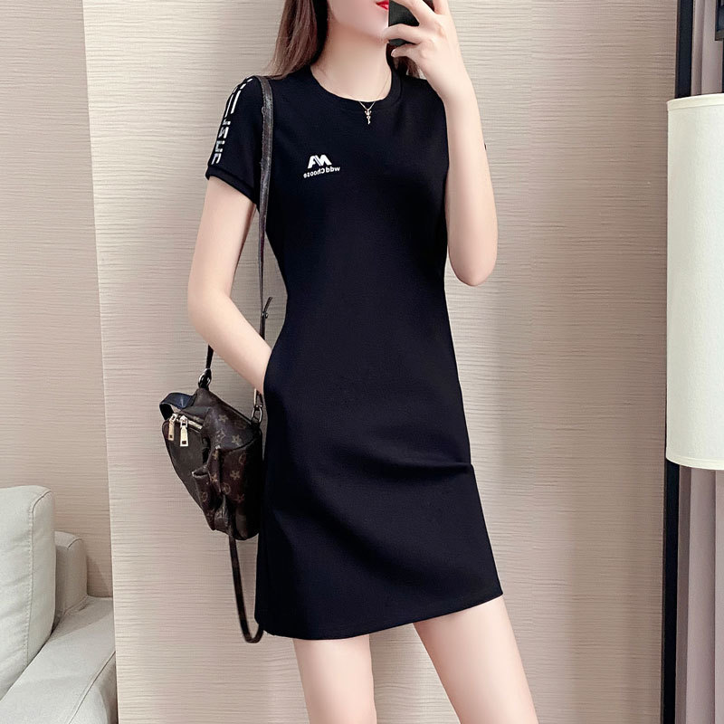 High-End New Summer Simple and Slimming Loose Dress That Covers the Belly, Casual Dress for Plus-Size Women, Fashionable Plus-Size Women's Clothing