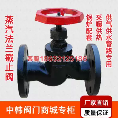 J41T-16 flange stop valve cast iron steam stop valve DN15 20 25 32 40 50 65 80 100