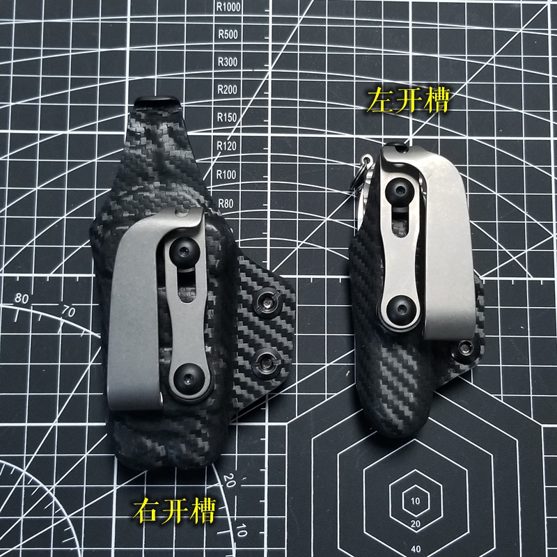 Titanium alloy backclamp K plate knife sheath EDC waist clip left right hand universal mert mummert