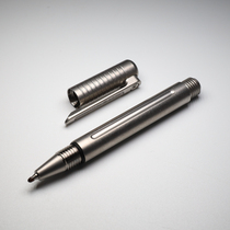 All titanium alloy TC4 mini stylus EDC tactical style metal signature pen spiral with Pen Holder