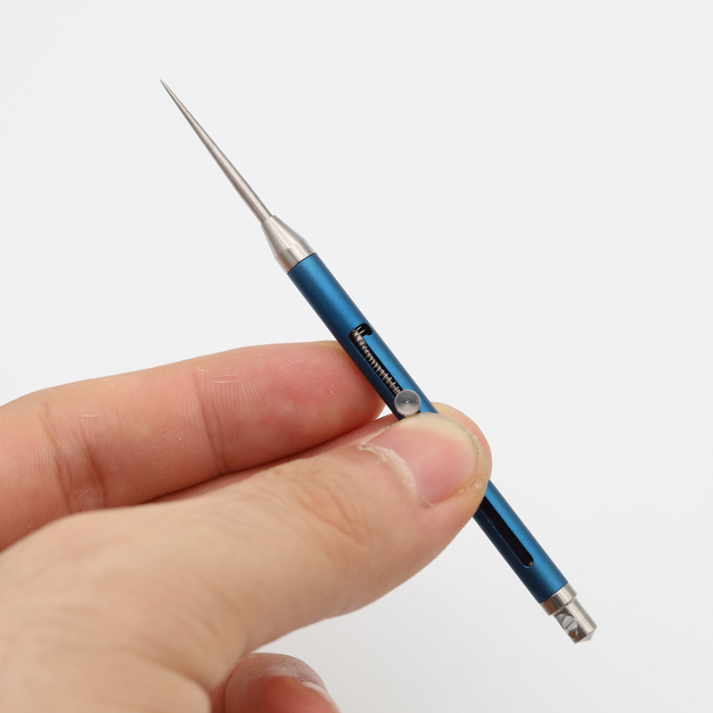 Titanium alloy toothpick containing cylinder body EDC portable fruit forked tooth-proof body hanging decoration