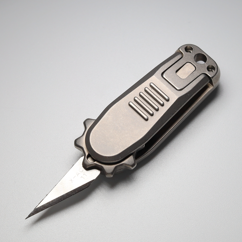 Mini-titanium alloy beauty artificial knife portable engraving knife cut paper knife open case pendant small knife EDC tool