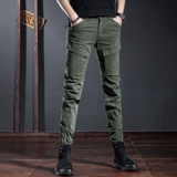 Демисезонная элитная зеленая униформа медсестры, мужские модные трендовые штаны для отдыха, свободный крой