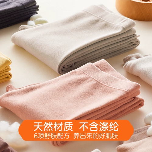 Бархатные удерживающие тепло шерстяные штаны, зимнее базовое термобелье