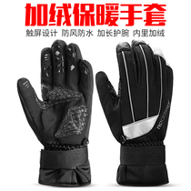 Lok Brothers Riding Gloves All Fingers Ski Motorcycle Outdoor Bike Gloves Autumn Winter Grip Suede Warm Men And Women