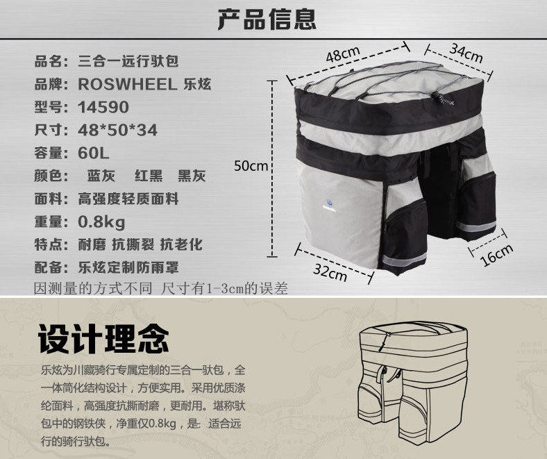 Sacoche pour vélo mixte ROSWHEEL - Ref 2228802 Image 8