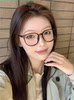 Ultra-Light Retro Brown Glasses for Women with Myopia, Can Be Fitted with Astigmatism Prescription, Korean Style Large Frame That Makes the Face Look Smaller, Trendy Plain Eyeglass Frames