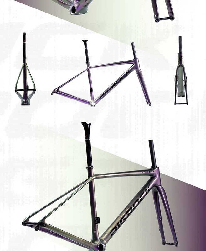Bigrock 700C Ultra-Light Full Internal Routing Carbon Fiber Road Bike Frame Bigstone Comprehensive Climbing Frame Bigrock 700C Ultra-Light Full Internal Routing Carbon Fiber Road Bike Frame Bigstone Comprehensive Climbing Frame
