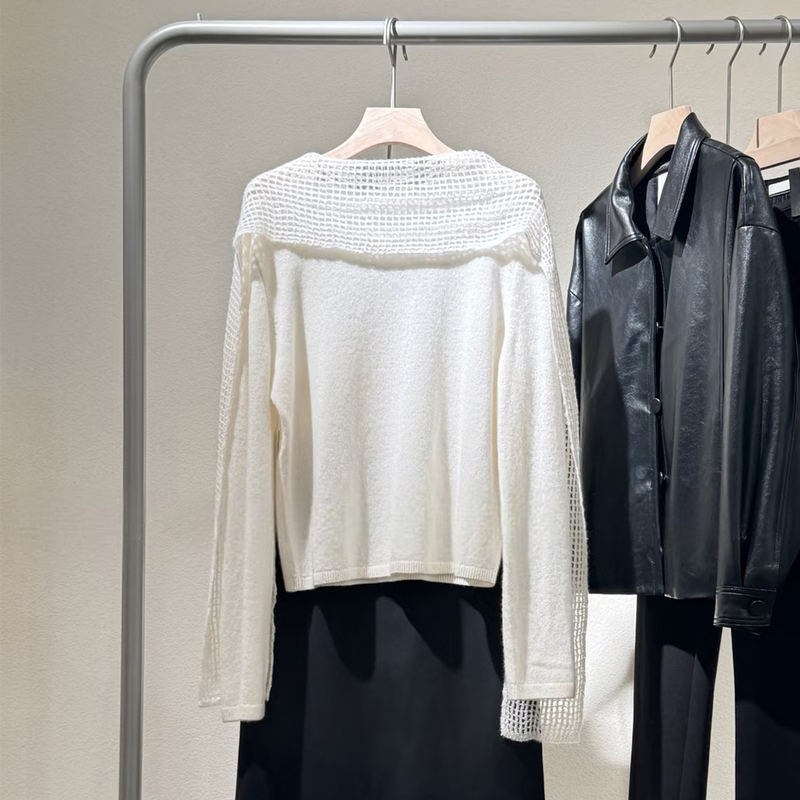 Elegant and Stylish Long-Sleeved Sweater with Ribbon Design for Women, 2026 Autumn and Winter Design, Wool Fashion Base Knit Top Elegant and Stylish Long-Sleeved Sweater with Ribbon Design for Women, 2026 Autumn and Winter Design, Wool Fashion Base Knit Top