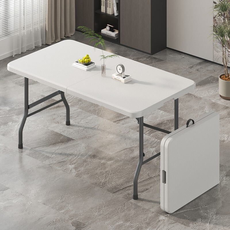 Folding Table for Outdoor Use, Portable for Setting up Stalls at Night Markets, Simple Rectangular Plastic Dining Table and Chairs for Home Use
