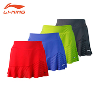 Li Ning badminton skirt quick dry flat mouth sports competition culottes provincial team sponsorship ASKL042