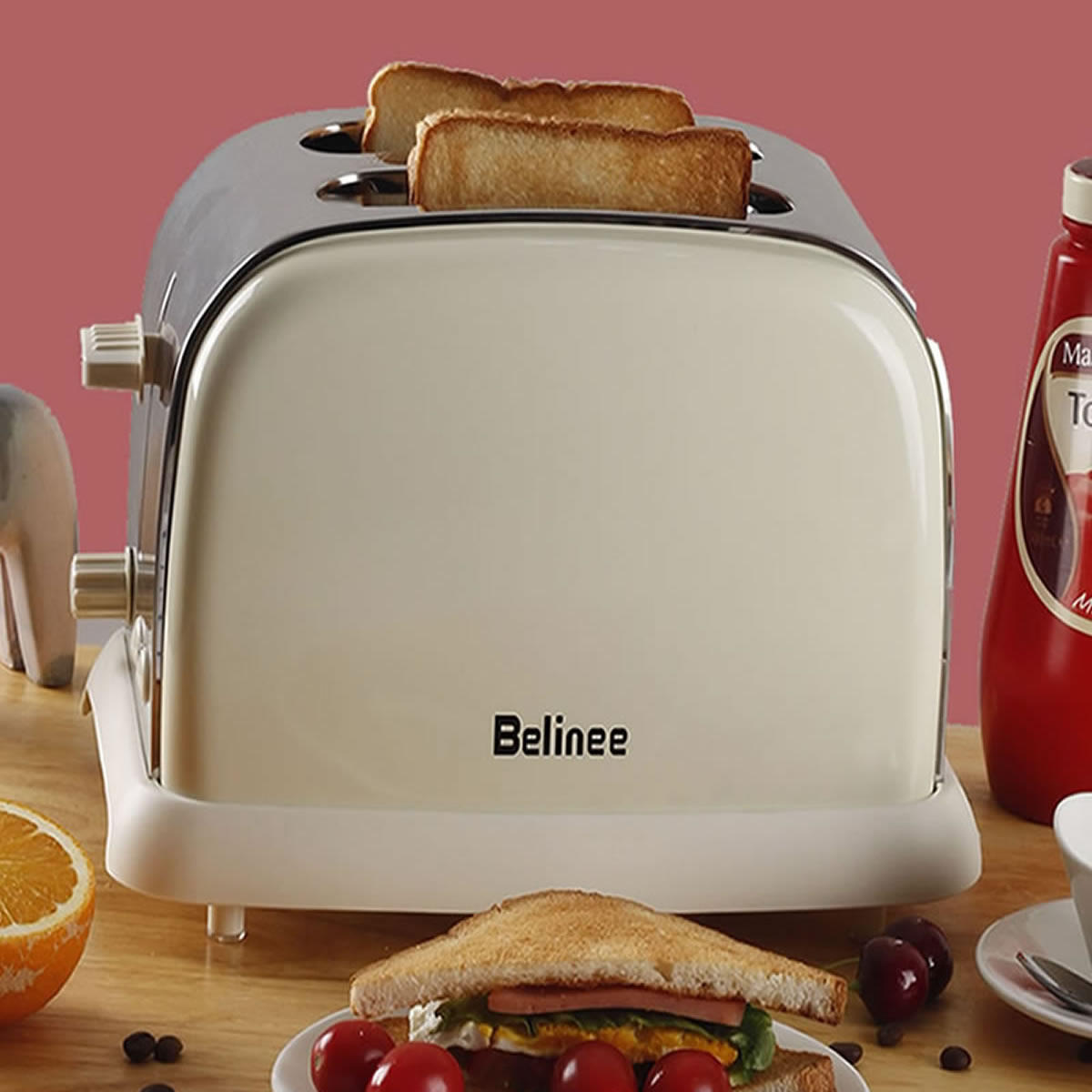 British Belinee Toaster Toaster Breakfast Home Vintage 4-person Small Heated Toaster Gift