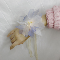  INS creative tulle bridesmaid luminous wrist flower fairy photo luminous headdress props to send girlfriend and girlfriend gifts