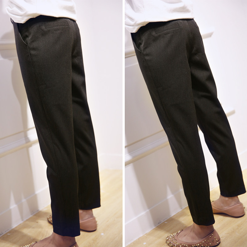 Western Dress Pants New Korean Version Casual 100 Hitch Slim Black 90% Career Working West Dress Pants Women Straight Pants