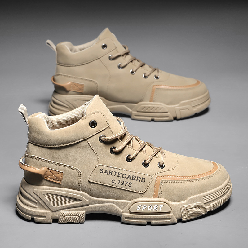 2022 Fall new Martin boots Men's high cylinder Sport Inn Overalls boot Spring Autumn Waterproof Non-slip Lao Shoes