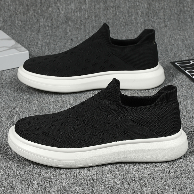 2022 new Old Beijing Canvas Men's Shoes Black Sloth One foot Foot Pedal Thin summer Deodorant Sports Casual Tide Shoes