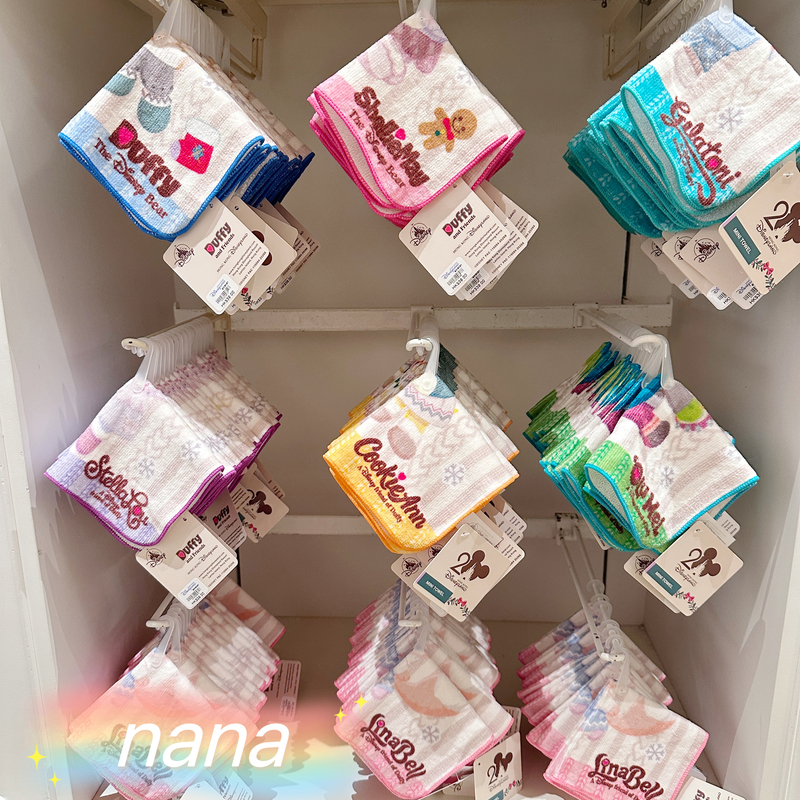 Hong Kong Disneyland's 25Th Winter Series Duffy and Friends Cute Small Square Towel Handkerchief Sweat Towel