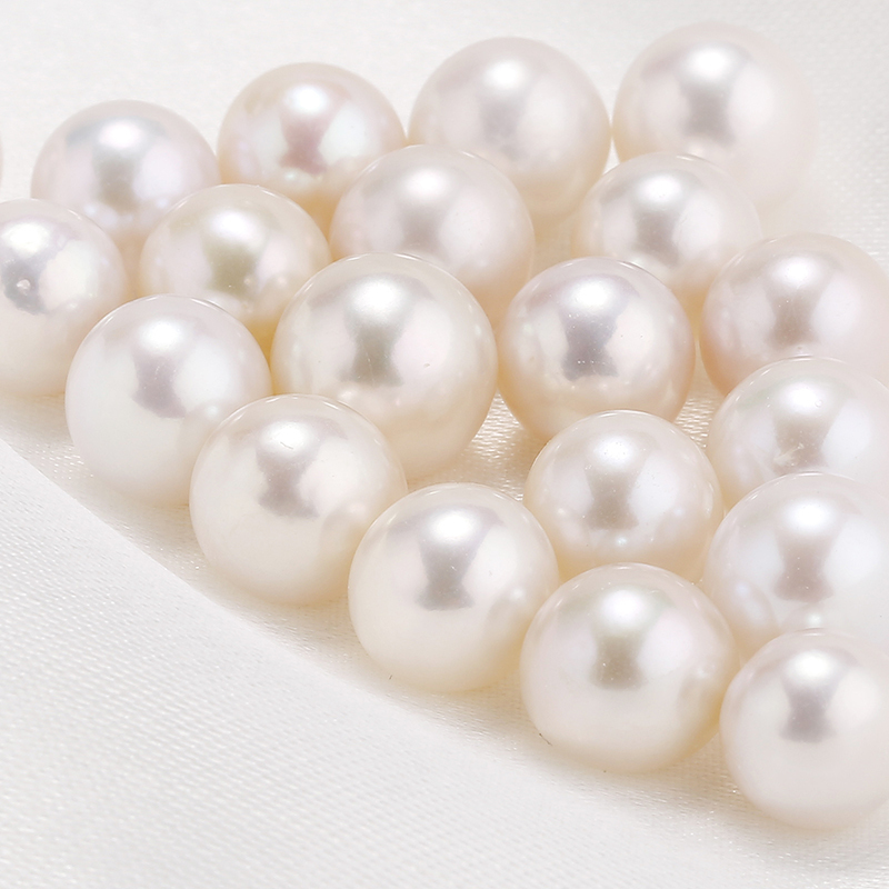 [Edison Pearl Loose Beads Large White Beads] White Natural Freshwater Pearl Baby Chain Loose Beads Pendant