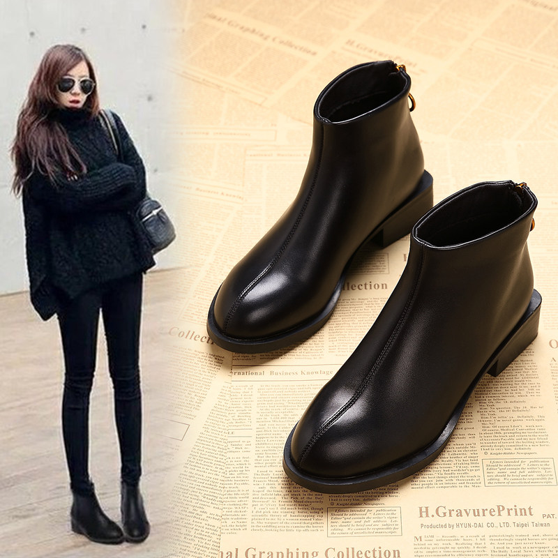 Martin boots woman 2020 new winter 100 hitch flat bottom net red thin spring autumn short boots female Inn wind big size women's shoes