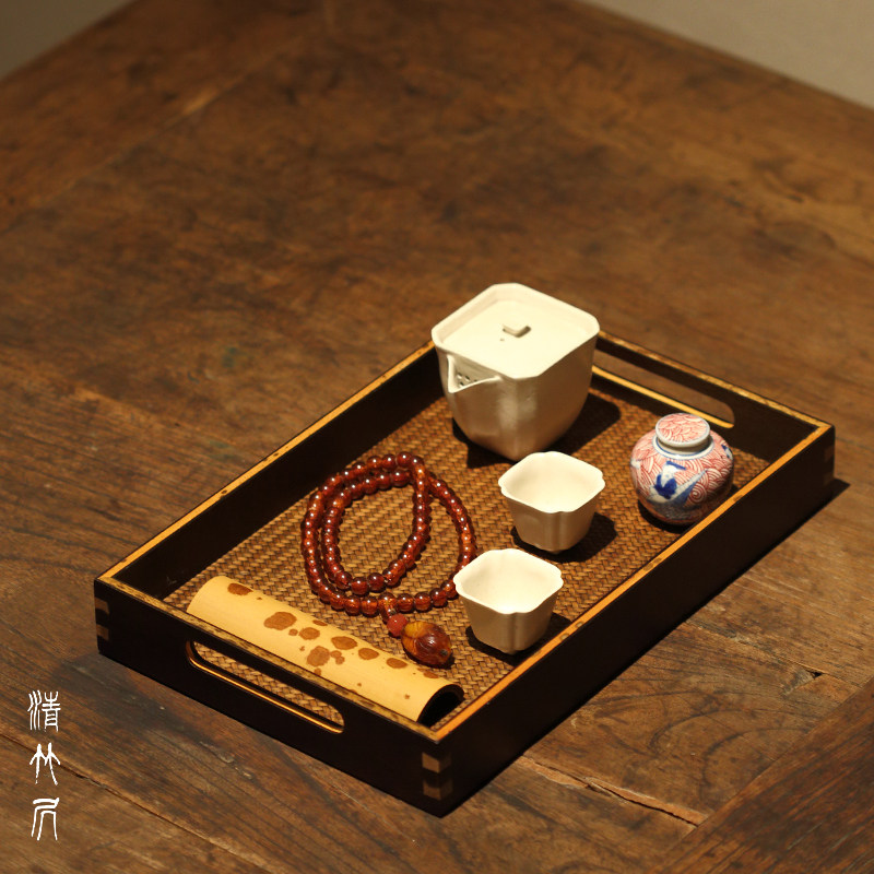 Clear Bamboo Residence Tea Set Containing Bamboo Care Breakfast Coffee Fruit Pan Bamboo Weave Literati Intake of tea end tea tray