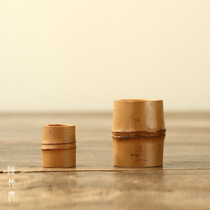 Qing Bamboo Ju Su Festival Smoked bamboo Hand-covered iron pot Silver pot Old bamboo cover rack Japanese Tea Ceremony spare parts