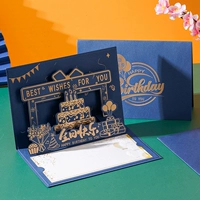 Синий молочный коктейль с трехмерным конвертом