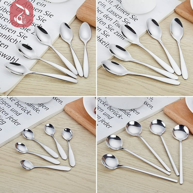 Seasoning spoon Small spoon Stainless steel kitchen short handle salt dessert exquisite small seasoning spoon Mini coffee spoon