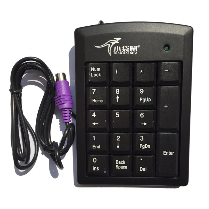 Wallaby DS-9018 numeric keypad usb PS2 round head notebook external 18-key financial accounting