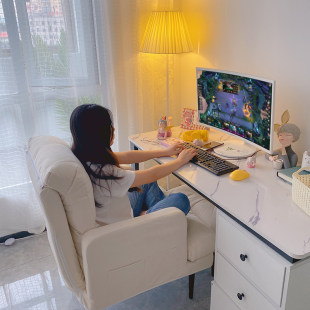 Computer chair home comfortable long-term sitting sofa chair bedroom dormitory gaming stool study office reclining comfortable seat