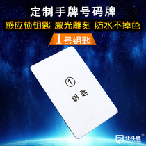 Beidou Eagle No. 1 key sauna bath locker induction electronic lock id card key custom text number