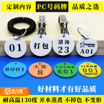 Mala hot number plate clip a pair of restaurant box call number plate bathing hand number sign plate customization