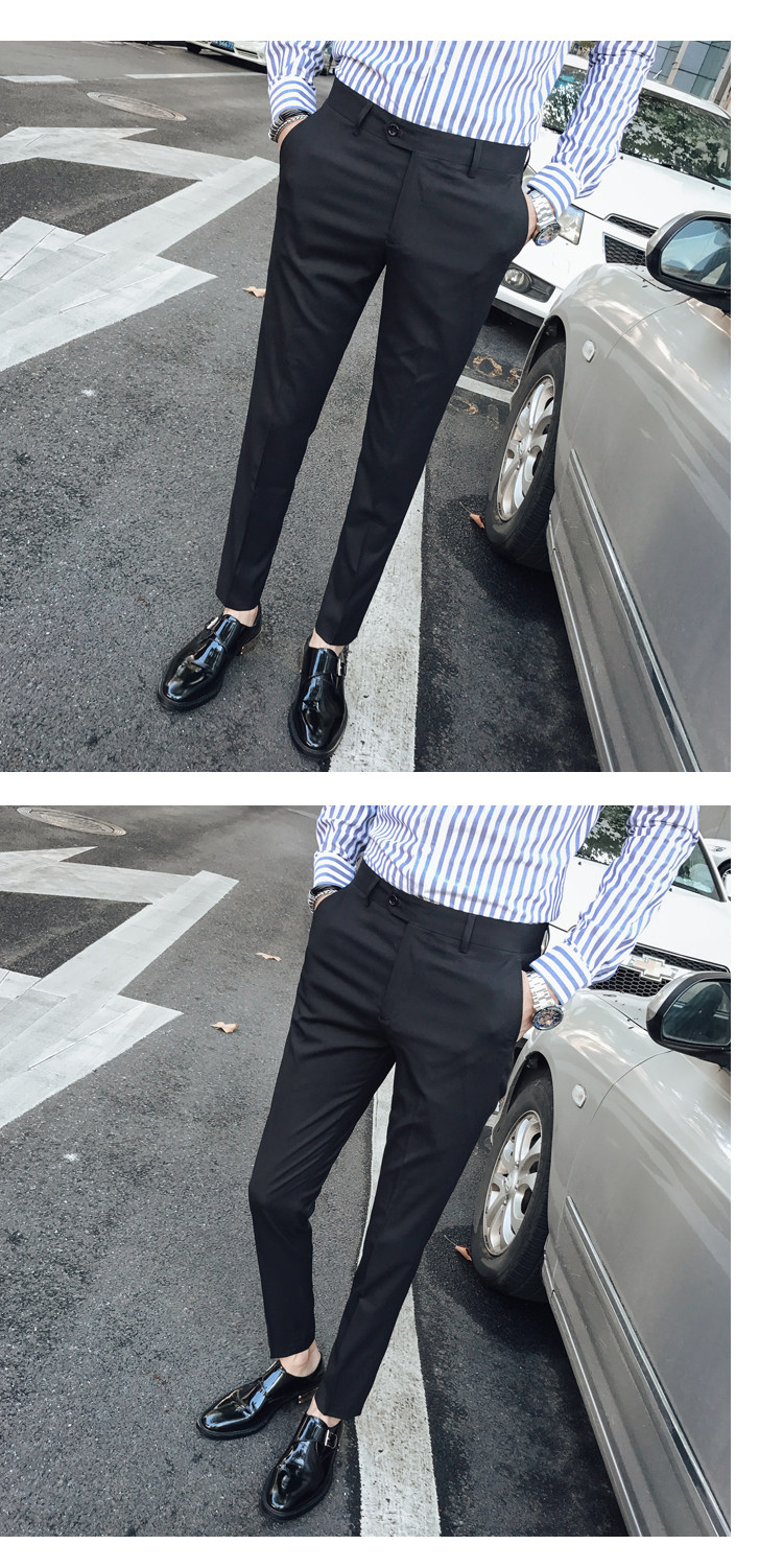 Мужские летние трендовые штаны, костюм, в корейском стиле, облегающий крой, свободный прямой крой 