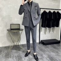 Двойная пряжка с туманом (костюм+жилет+брюки)