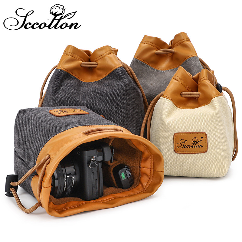 Canon SLR camera lens bag storage photography bag Nikon waterproof portable mirrorless digital camera case