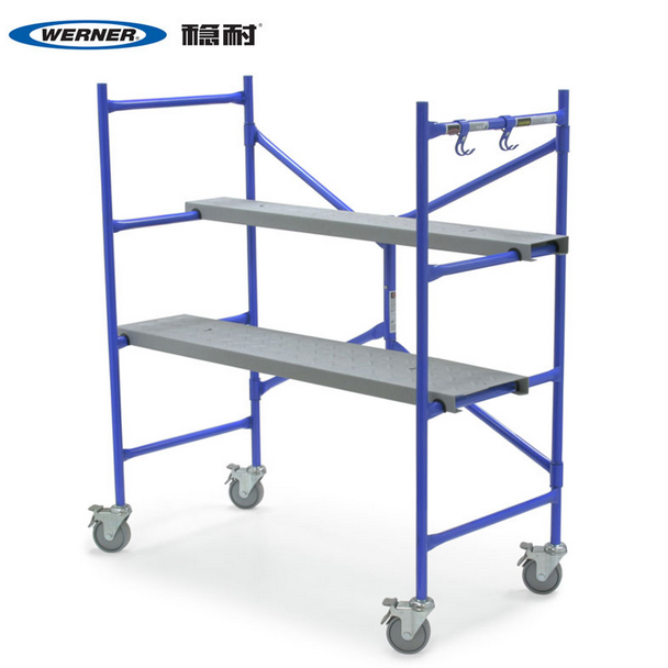 WERNER stable light portable iron non-insulated platform ladder frame with caster PS-48