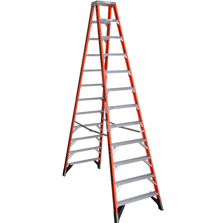 WERNER stable T7412 T7414 T7416 T7418 T7420 glass fiber double side herringbone ladder