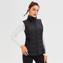 Corive Autumn Winter Casual Comfort Upright Collar Warm Womens Waterproof Down Zipper Vest Waistcoat